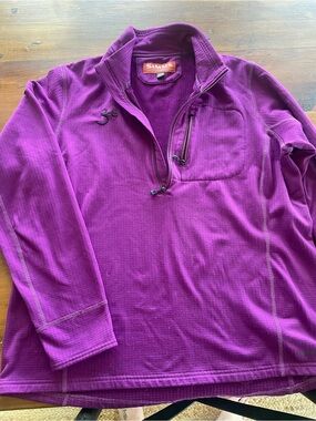 Simms Deep Plum Quarter-Zip Pullover